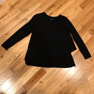Black long sleeve nursing top